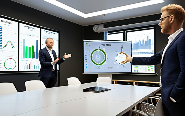 **

Prompt: *A charismatic CEO giving a presentation on renewable energy, modern office setting in Stockholm, diverse team in the background, charts displaying projected growth, focus on leadership and vision, Scandinavian design aesthetic.*

**